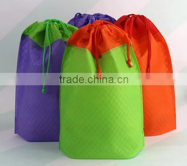 Promotion non woven fabric drawstring bag with high quality
