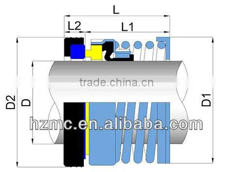 Type 21 Elastomer Bellows Seal for Pump