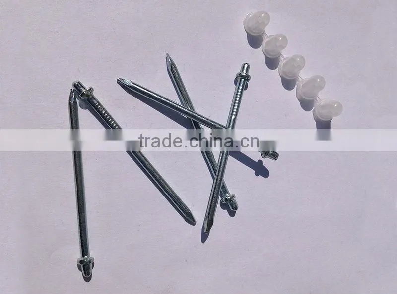 Spot Welding Pins With Plastic Caps For Self Adhesive Pin