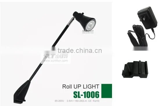trade show exhibition,spot light exhibition arm,banner display arm sign light sl-1006-5w