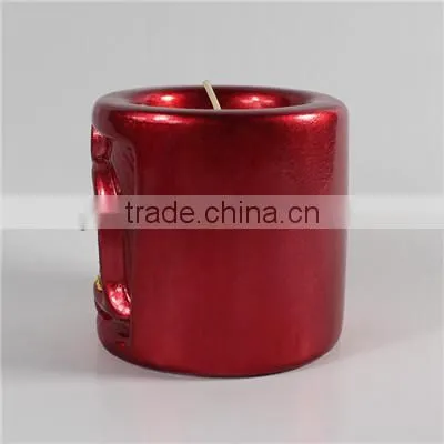 Cylindrical ceramic candle holder