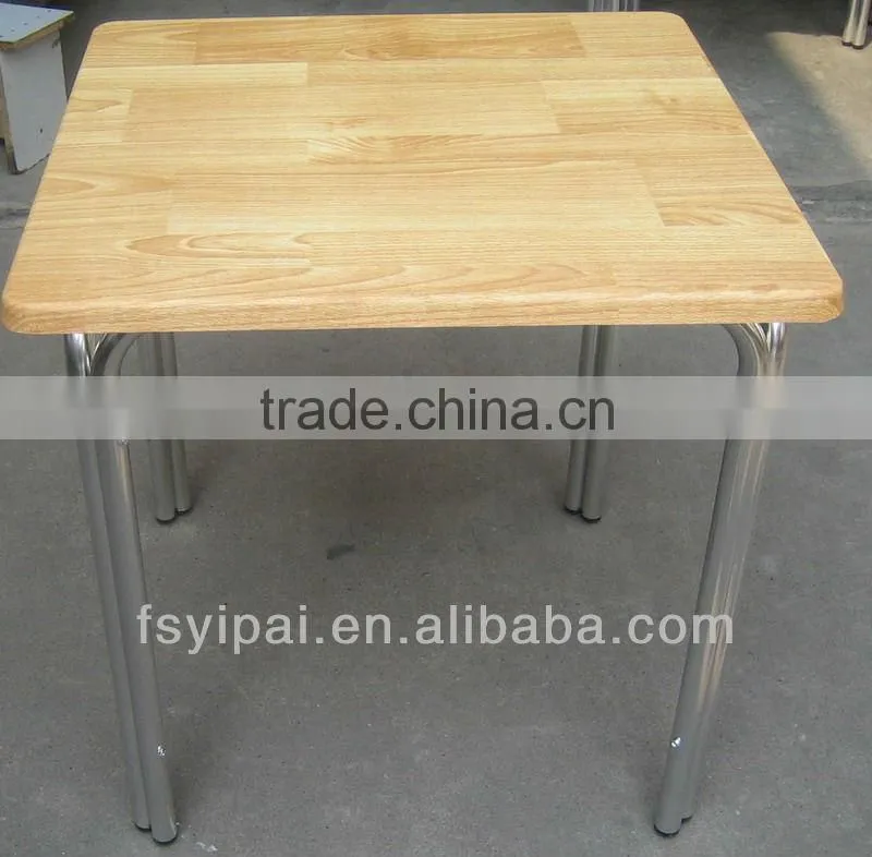metal frame round wooden design coffee table (YT18W)