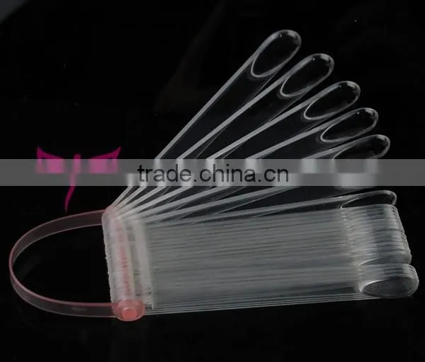 Fan shape 24 colors nail polish color chart nail tips display
