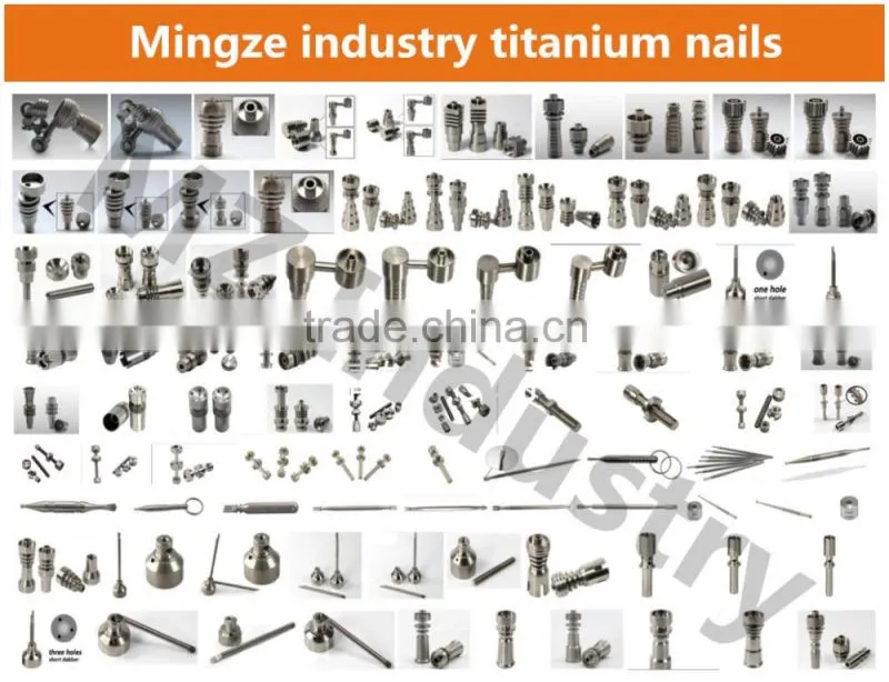 6 in 1 size fit 10mm 14mm 18mm male and female joint Titanium E-nail