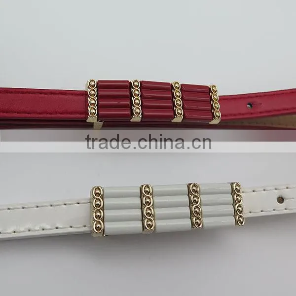 Lady's fashion belt with alloy buckle for dress