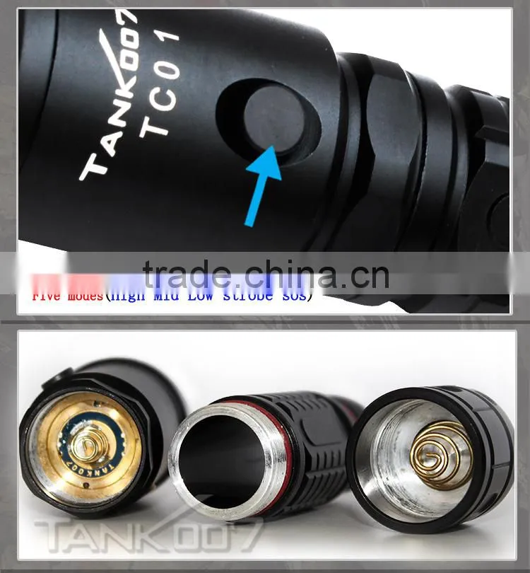 led flashlight work light police torch 12v hunting lights