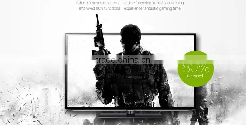 Full HD ZIDOO X9 Android TV Box 4K TV, 1080p Recorder, MSTAR Quad Core 2GB RAM Support Wi-Fi Blutooth4.0 KODI
