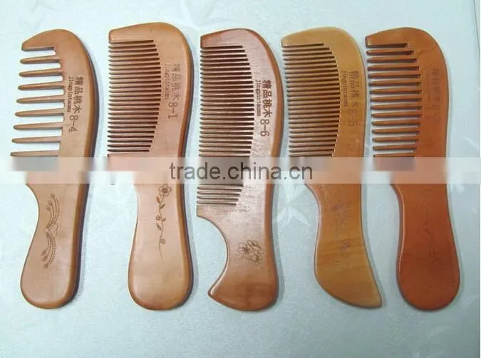 Hottest keep healthy personalized wide tooth natural wooden hair brush comb