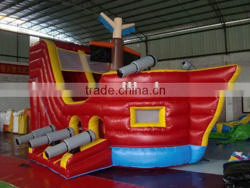 Kids inflatable pirate ship 0.55mm PVC inflatable pirate ship , pirate ship toy