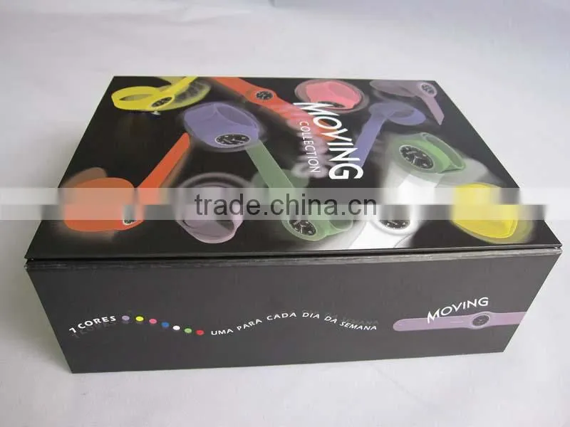Colorful paper watch box for gift set