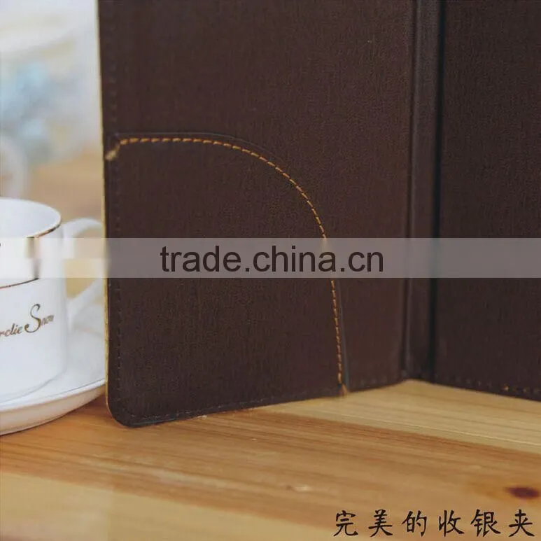 2016 new leather hotel cashier clip