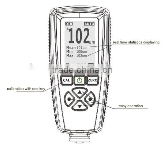 DTEC DC20FN Coating Thickness Gauge, Built-in Dual Probes(ferrous and nonferrous),Auto Switch,Test Range:0-1300um,Best Price.