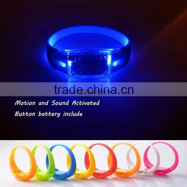 2016 Blue LED Flashing Neon Bracelet,led bracelet