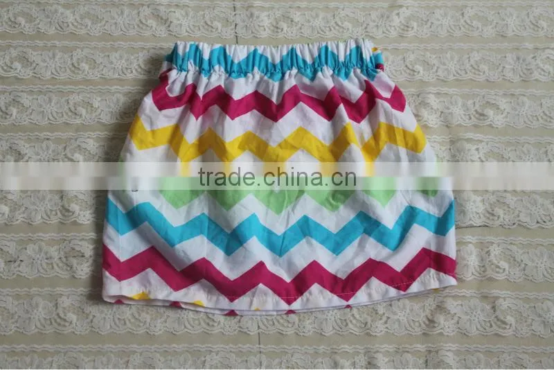 Hotsale adorable colourful chevron over hip skirt for girls,Mini zig zag chevron skirt for girls