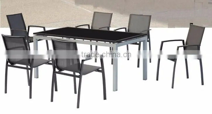 2015 hot sale produts 5pc aluminum outdoor furiture dining table set