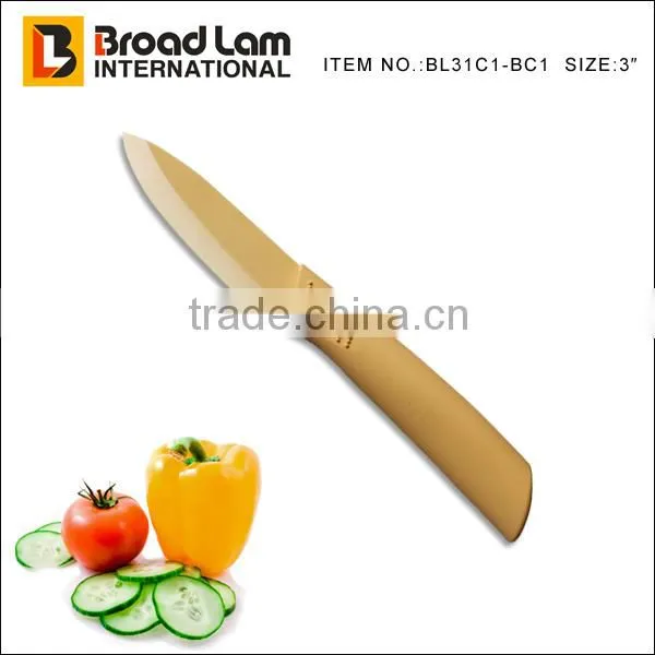 Pink color Ceramic Knife 3 inch Fruit Knife