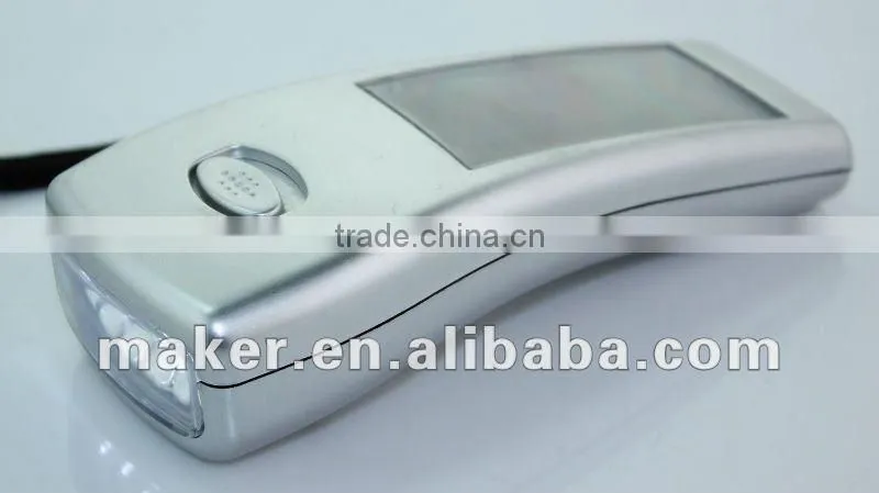 5 LED Solar, battery power flashlight