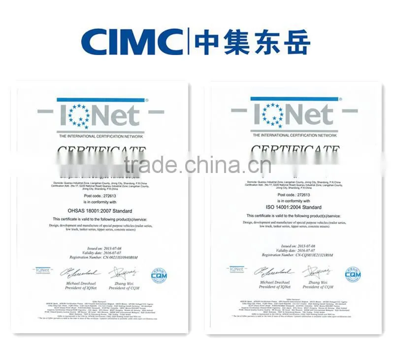 CIMC Dry Bulk Cement Trailer Supplying
