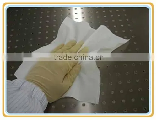 Industrial Laser Cut 21.5*21.5cm Cleanroom Polyester Wipes