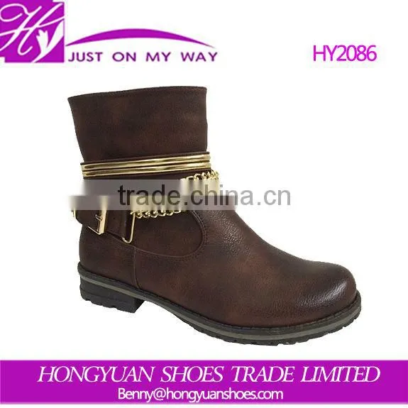 HY2077 free sample purple boot with buckle