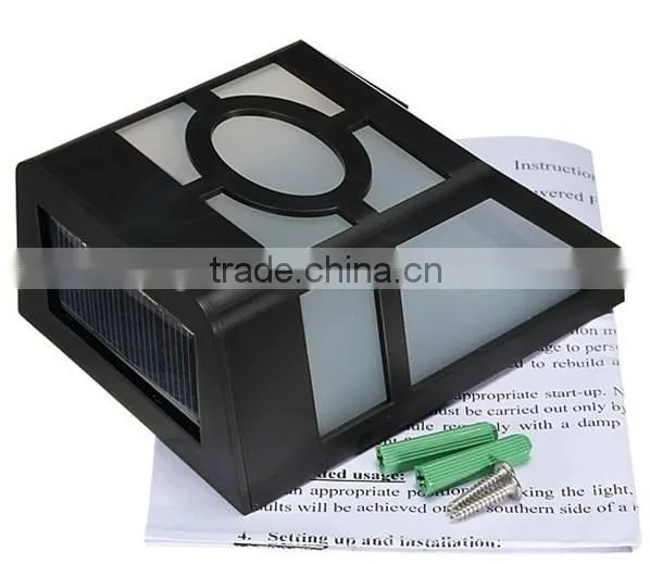 18LM 2V 120MA waterproof solar wall lamp for hotel garden
