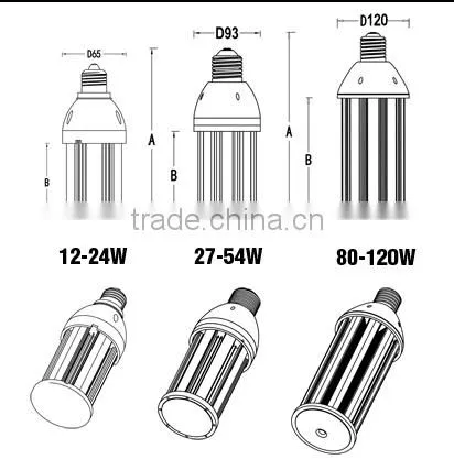 360 degree IP64 cob 16w 15w led corn light e27