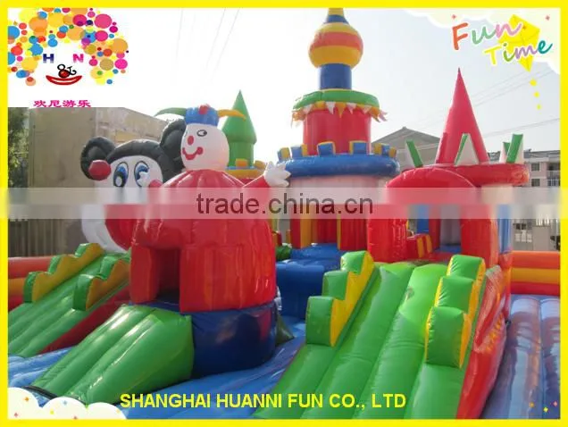 2016 wholesale commercial Mickey beautiful style PVC 25M*8M*7M large size inflatable Castle with obstacle slide combos