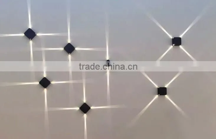 W-003034 IP54 4W LED modren square led wall light,concise designed wall mounted lamp