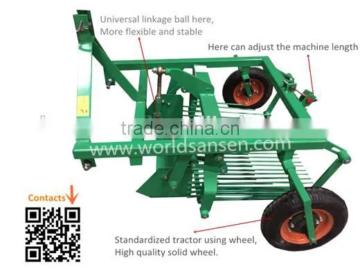 3 Point one Row Potato Digger for Tractors/ PTO Powered Potato Digger machine