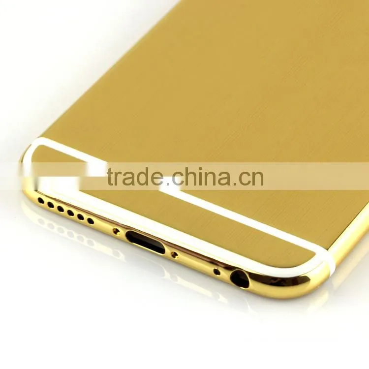 Mobile phone parts for iphone 6 gold housing with back cover