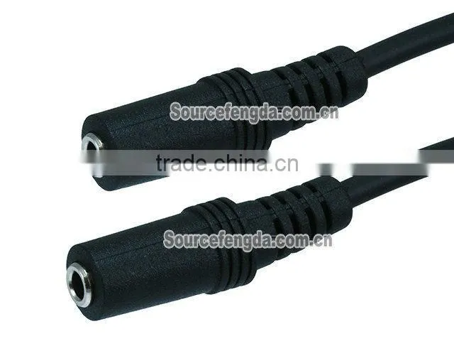 3.5mm splitter cable stereo 1 male to 2 female splitter cable