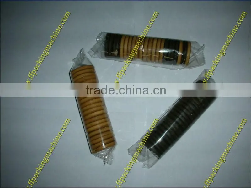 Automatic single row biscuit/ cookies on edge without tray flow packing machine