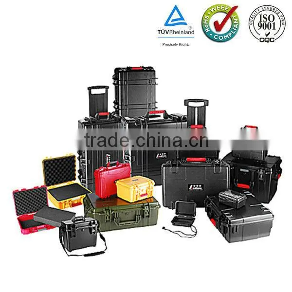 Plastic tool case with foam insert for equipment