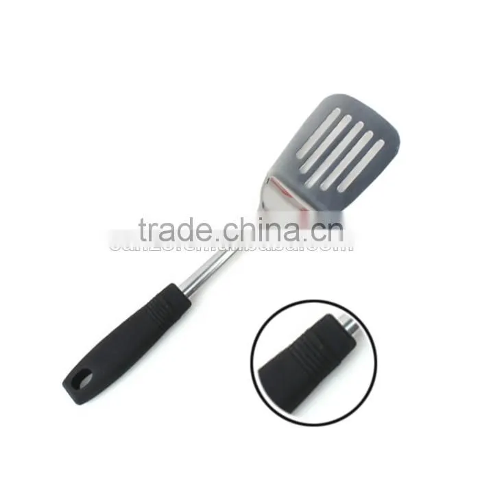Stainless Steel 18/0 Kitchen Slotted Turner With Abs Handle Of Kitchen Turner