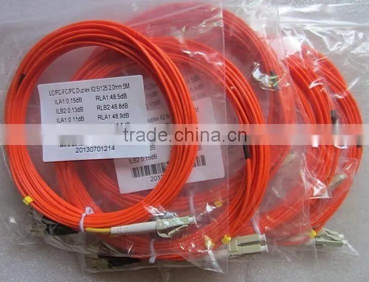 High Quality OM1/OM2 Multimode Duplex LC/UPC-LC/UPC Fiber Patch cord,lc 50/125 Patch cord fiber optic