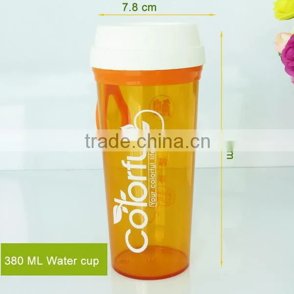300ml plastic mug with tea filter and leak-proof lid, Mug for promotion, accept logo printing