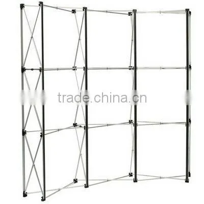 Magnetic pop up display, portable backdrop banner stands
