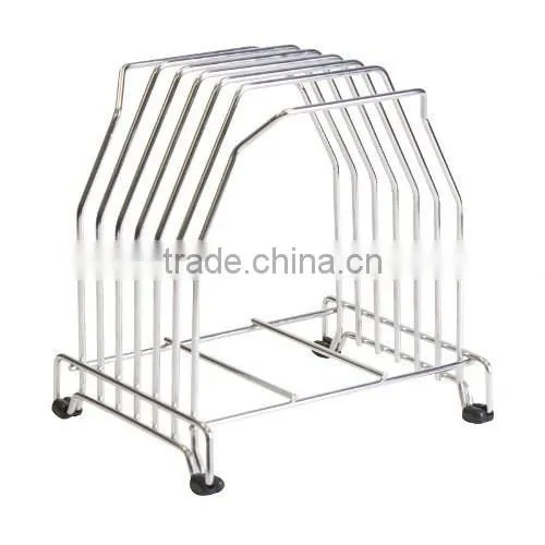 Icegreen Kitchen Use Sturdy Metal Wire Black Cutting Board Storage Rack/Holder Stand