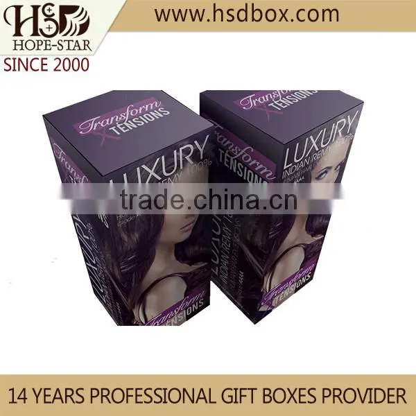 fake hair box packing box manmade hair extension box