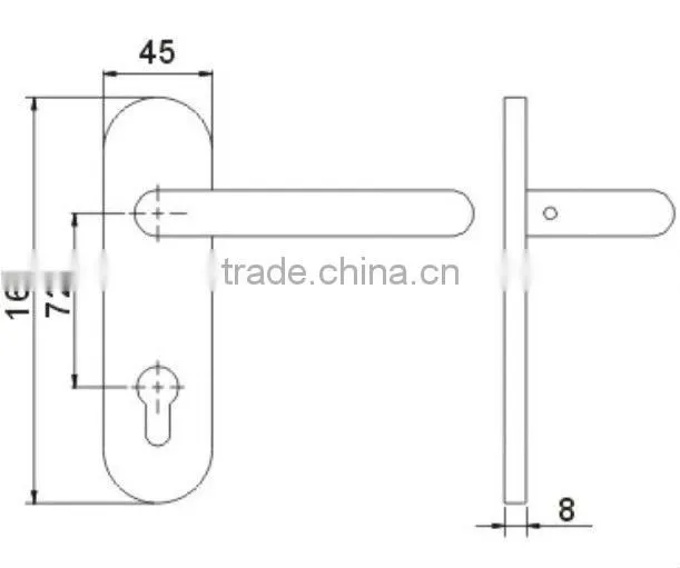 Handle with Escutcheon Plate