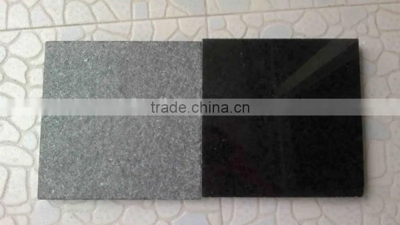 China cheap black granite slabs pavers