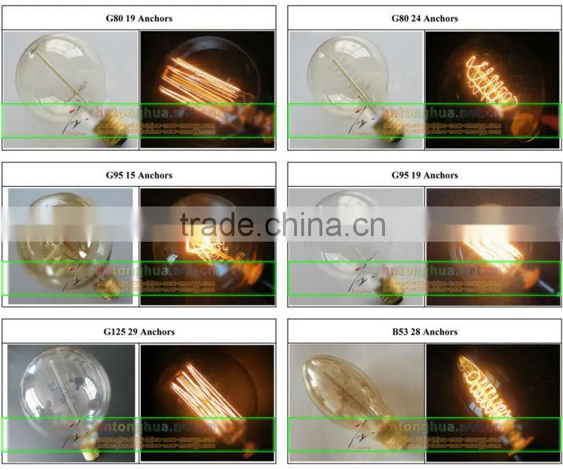 high quality ST58 2W E27 led filament bulb