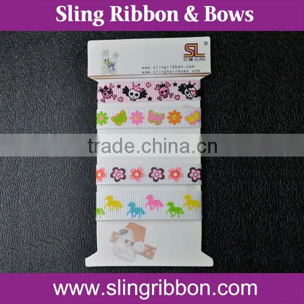 Factory Cheap Printed Ribbon On Card