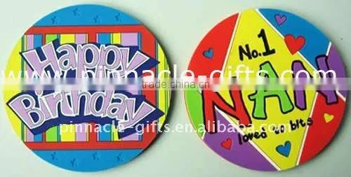 silicone round-shape 3D coaster