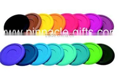 2D silicone round shape coaster/bar mats