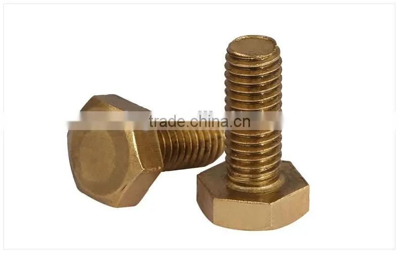 Brass hex bolt