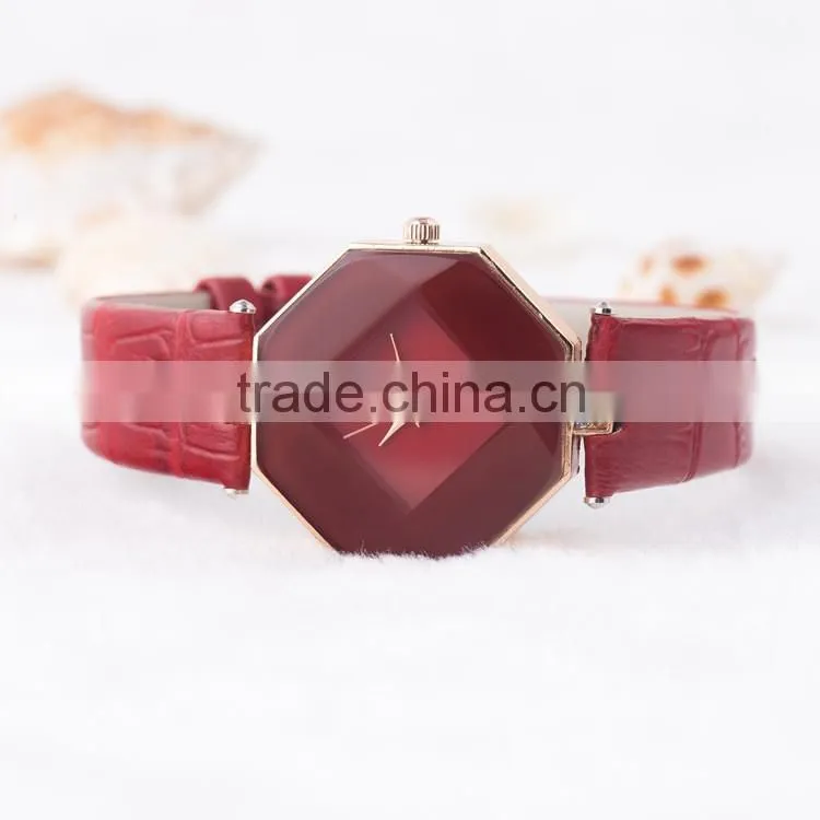 New models from Doris Watch octagon case colorful leather band brand your own women luxury watch