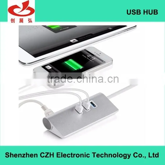 High-performance 3 port usb 3.0 hub with 1 Rj45 Gigabit Ethernet lan port for Mac, MacBook Pro Air