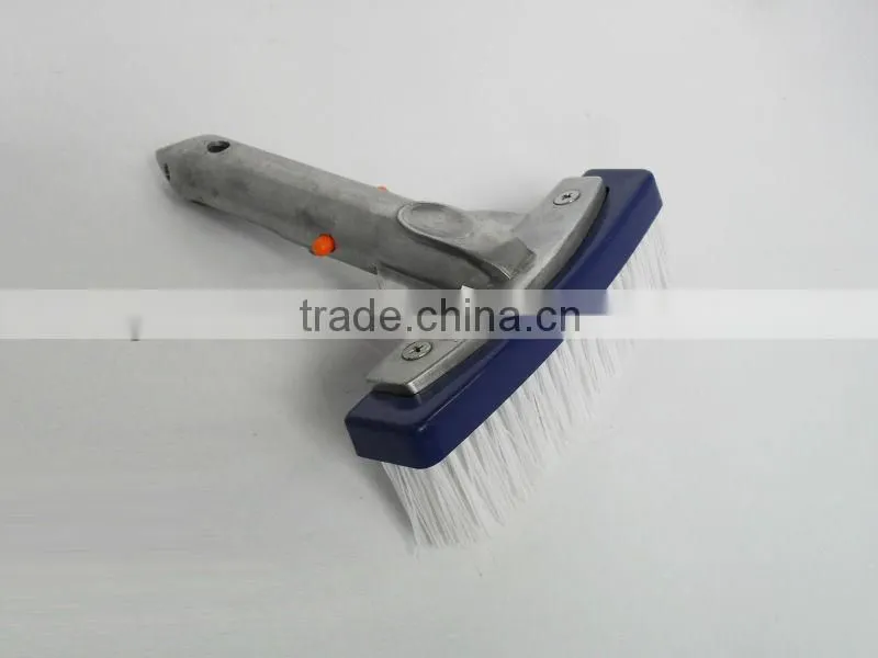 5.5"/14cm Swimming Pool Brush, Cleaning Wall Brush with Aluminium Handle and easy-clip P1407