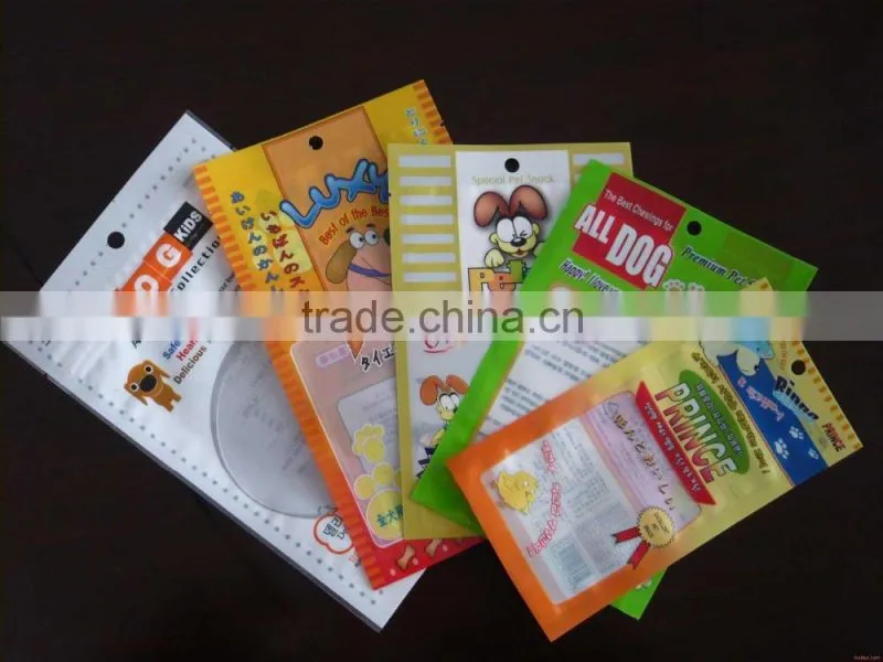 2016 customize logo plastic header bag with high quality